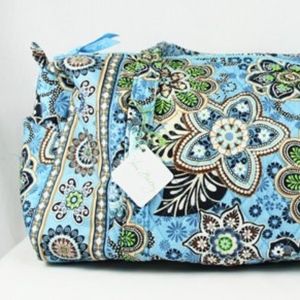 Vera Bradley Bali Blue Large Duffel Travel Bag